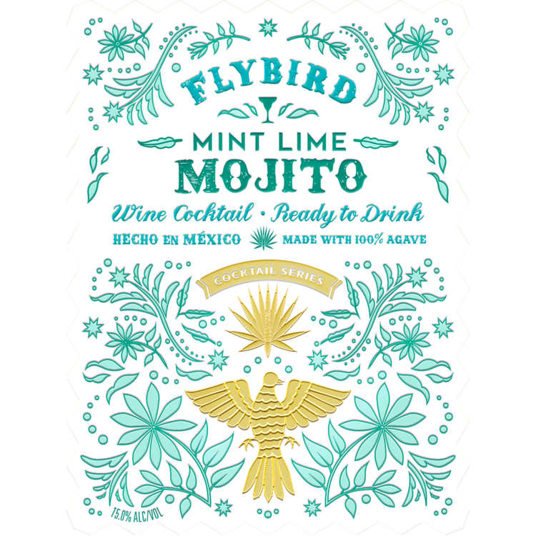Flybird Mint Lime Mojito Wine Cocktail - 750ML - Front Label
