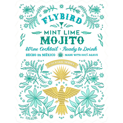 Flybird Mint Lime Mojito Wine Cocktail - 750ML - Front Label