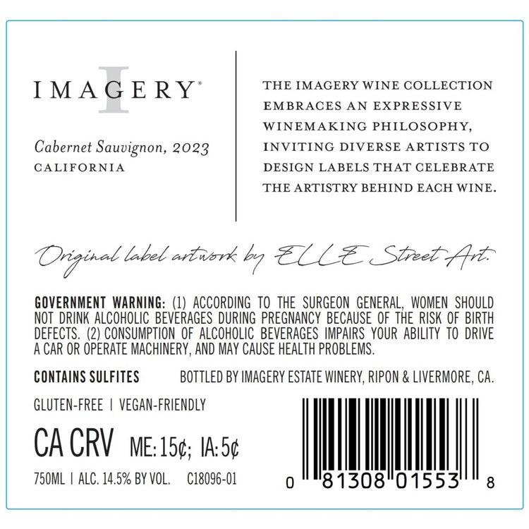 Imagery Cabernet Sauvignon Street Art California - 750ML - Back