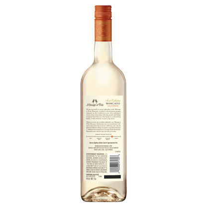 Menage A Trois Moscato Sweet White Blend Sweet Collection California - 750ML - Back