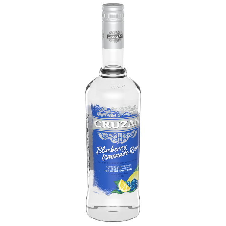 Cruzan Blueberry Lemonade Flavored Rum 42 - 750ML - Front Label