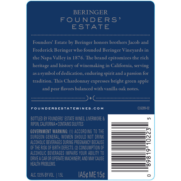Beringer Founders' Estate Chardonnay California - 1.5L