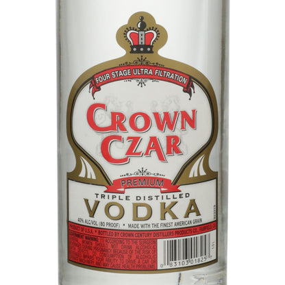 Crown Czar Vodka 80 - 1.0L - Front Label