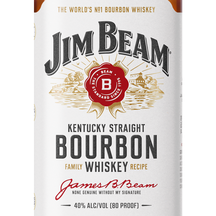 Jim Beam Straight Bourbon White Label 80 - 750ML