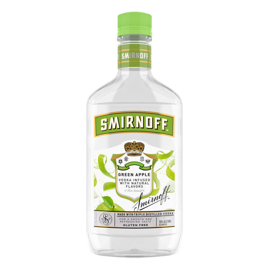 Smirnoff Vodka Green Apple Flavored 60 Flask - 375ML - Front