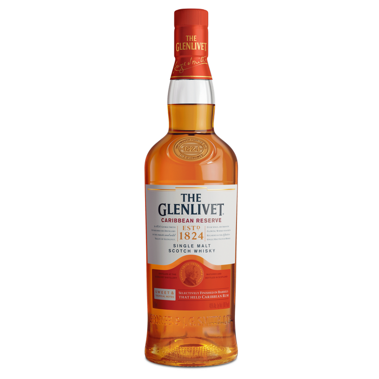 The Glenlivet Single Malt Scotch Caribbean Reserve 80 - 750ML - Front
