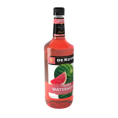 Dekuyper Sour Watermelon Schnapps Pucker 30 - 1.0L - Front Label