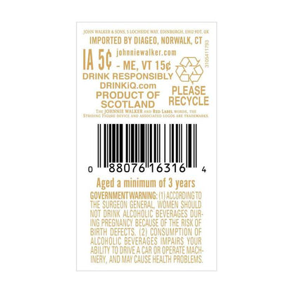 Johnnie Walker Blended Scotch Red Label 80 - 1.75L - Back Label
