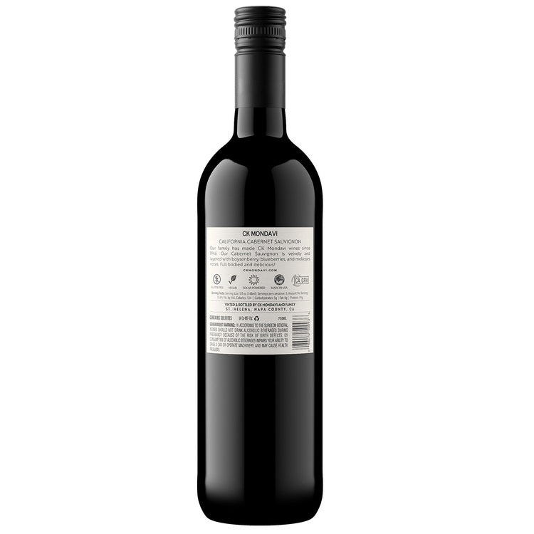 Ck Mondavi Cabernet Sauvignon California - 750ML - Back