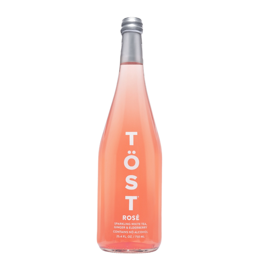 Tost Sparkling Rose White Tea Ginger & Elderberry Non Alcoholic - 750ML - Front