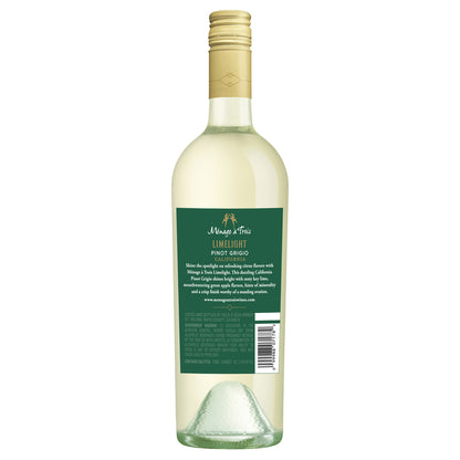 Menage A Trois Pinot Grigio Limelight California - 750ML - Back