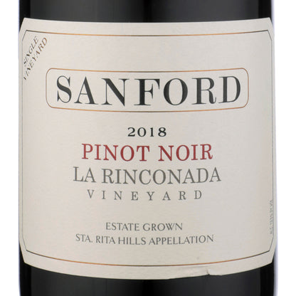 Sanford Pinot Noir La Rinconada Vineyard Santa Rita Hills 2018 - 750ML