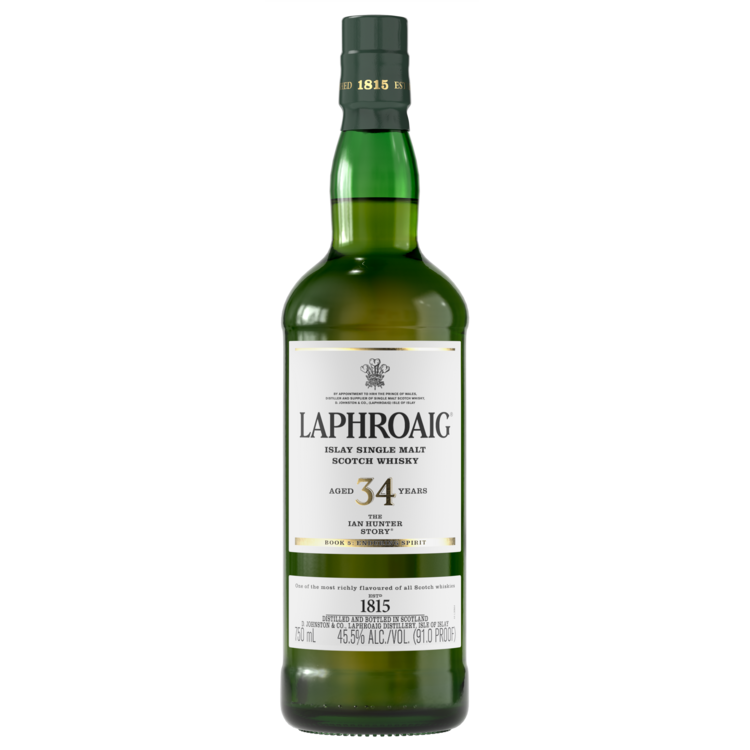 Laphroaig Single Malt Scotch The Ian Hunter Story 34 Yr 91 - 750ML - Front