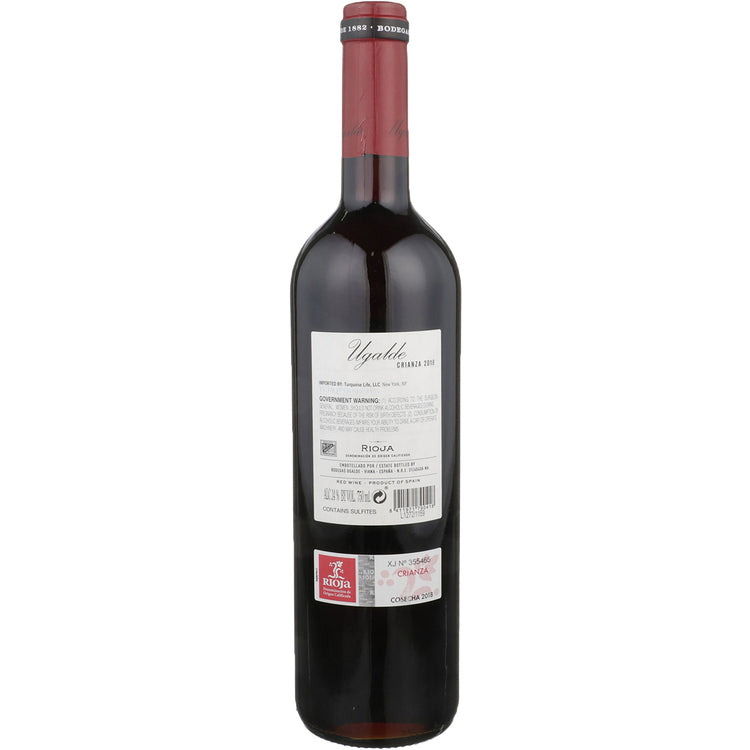 Bodegas Ugalde Rioja Crianza 2018 - 750ML - Back