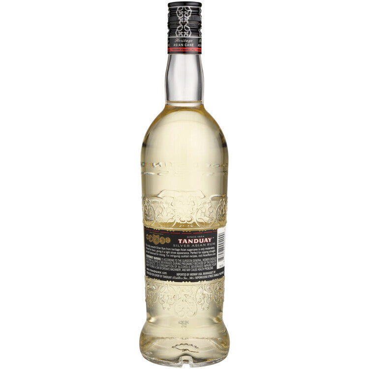 Tanduay Silver Asian Rum 5 Yr 80 - 750ML - Back