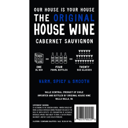 House Wine Cabernet Sauvignon Central Valley - 3.0L