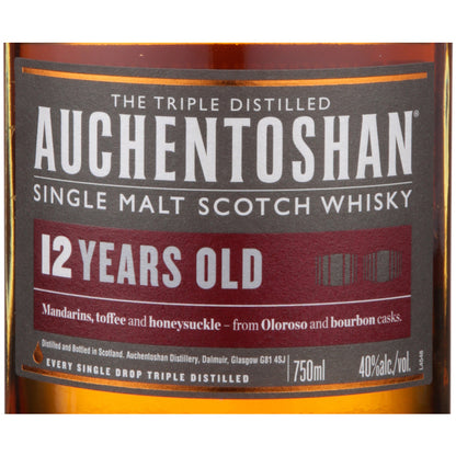 Auchentoshan Single Malt Scotch 12 Yr 80 - 750ML