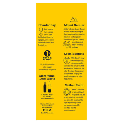 Bandit Chardonnay California - 1.0L - Back Label