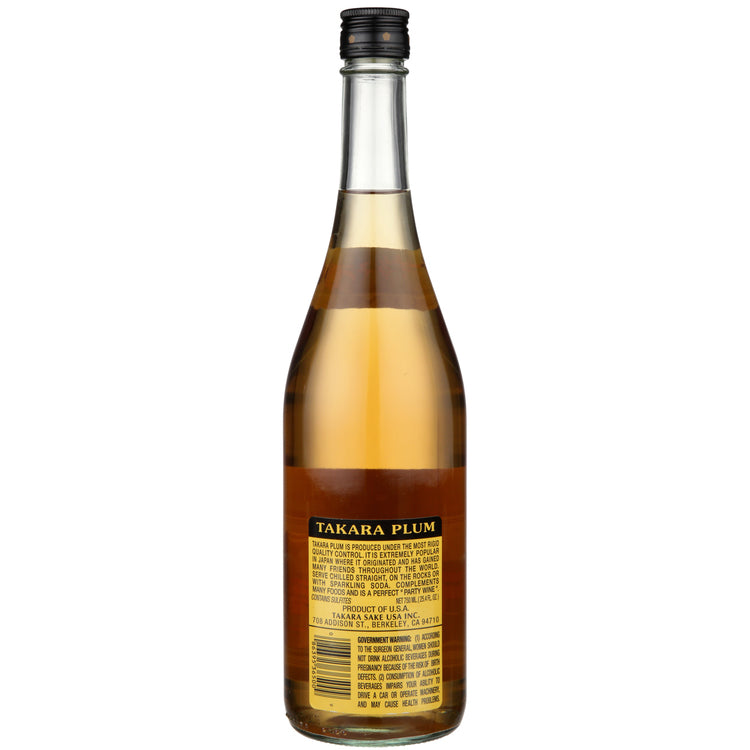 Takara Plum Wine Premium - 750ML - Back