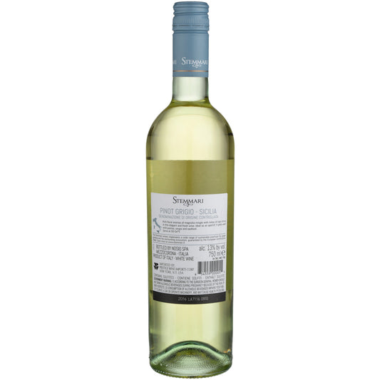 Stemmari Pinot Grigio Terre Siciliane - 750ML - Back