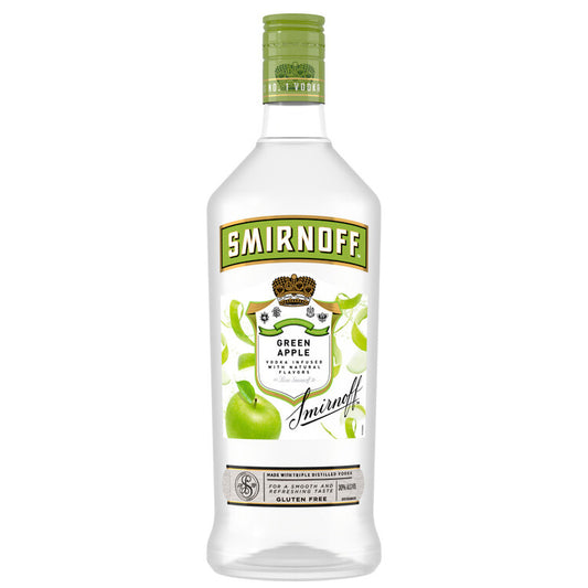 Smirnoff Apple Flavored Vodka Green Apple 60 - 1.75L - Front