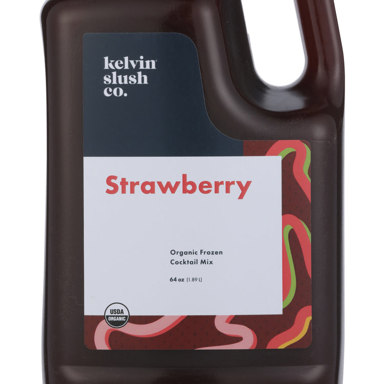 Kelvin Slush Organic Strawberry Frozen Cocktail Mix - 32 Z - Front Label