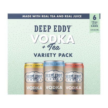 Deep Eddy Seltzer Flavored Vodka Combo 8 Each Peach, Sweet, Lemon Tea - 355ML