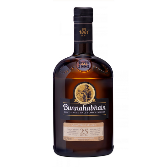 Bunnahabhain Single Malt Scotch 25 Yr 92.6 W/ Gift Box - 750ML - Front