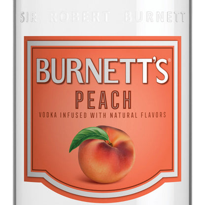 Burnett's Peach Flavored Vodka 60 - 750ML - Front Label