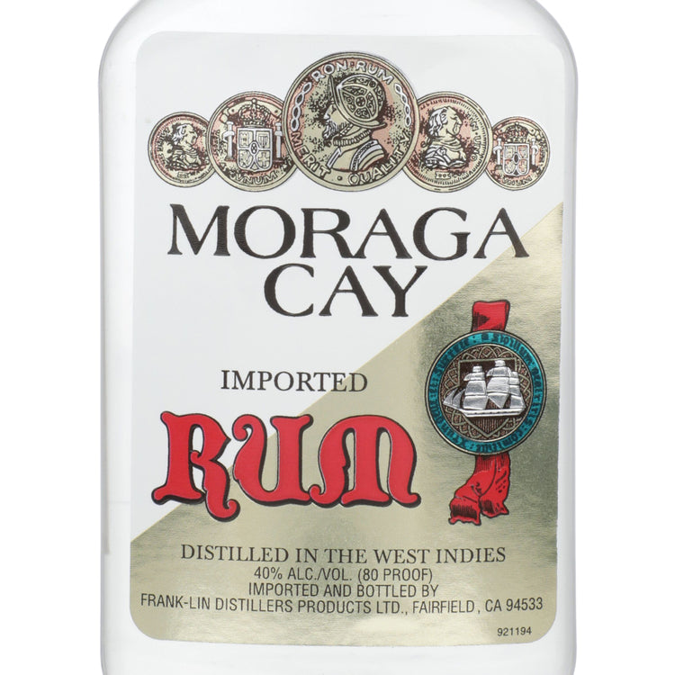 Moraga Cay Light White Rum 80 - 200ML - Front Label