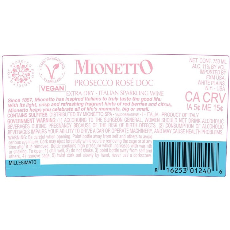 Freixenet Rosato Veneto 2024 - 750ML - Back Label