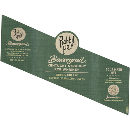 Rabbit Hole Straight Rye Whiskey Boxergrail 95 - 200ML