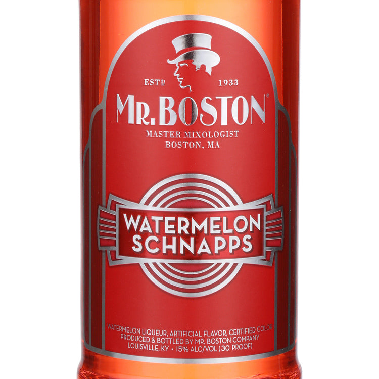 Mr. Boston Watermelon Schnapps 30 - 1.0L - Front Label