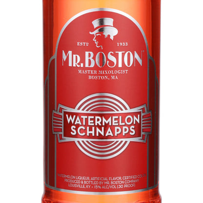 Mr. Boston Watermelon Schnapps 30 - 1.0L - Front Label