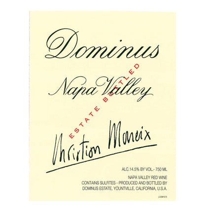 Dominus Red Wine Napa Valley 2020 Wood Box - 6.0L - Front Label