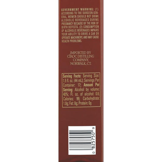 Ciroc Brandy Vs 80 - 750ML - Front