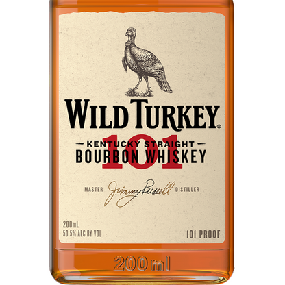 Wild Turkey Straight Bourbon 101 - 200ML - Front Label