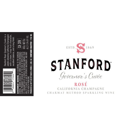 Stanford Brut Rose Governor's Cuvee California - 750ML - Back Label