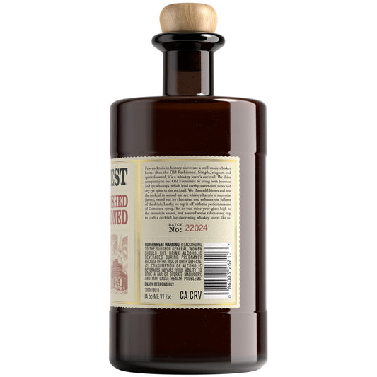 High West Old Fashioned Barrel Finished Whiskey Cocktail 86 - 750ML - Back