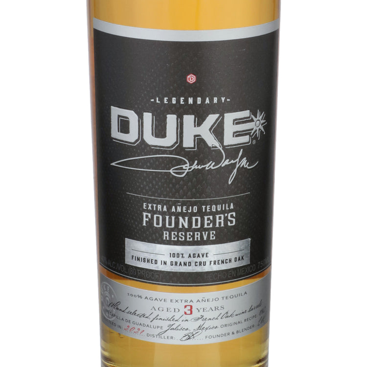 Duke Tequila Extra Anejo Founder's Reserve 3 Yr 80 - 750ML - Front Label
