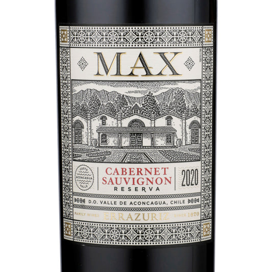 Errazuriz Cabernet Sauvignon Max Reserva Aconcagua Valley 2020 - 750ML - Front Label