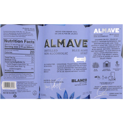 Almave Blanco Non-Alcoholic - 700ML - Front Label