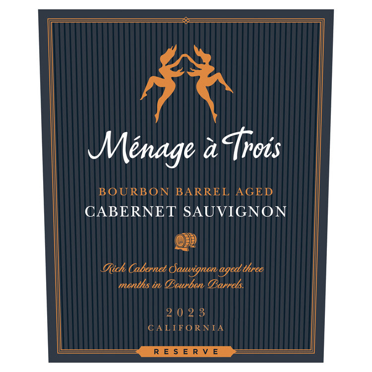 Menage A Trois Cabernet Sauvignon Aged 3 Months In Bourbon Barrels Lim - 750ML - Front Label