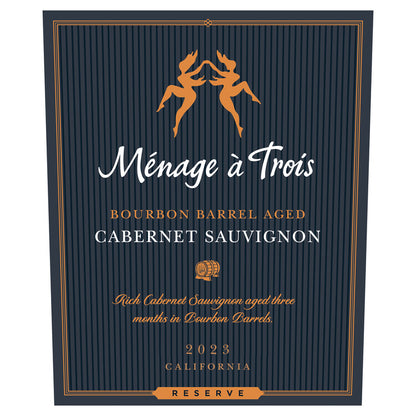 Menage A Trois Cabernet Sauvignon Aged 3 Months In Bourbon Barrels Lim - 750ML - Front Label