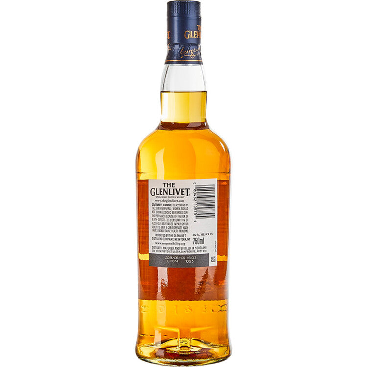 The Glenlivet Single Malt Scotch Founder's Reserve 80 With Carton - 750ML - Back