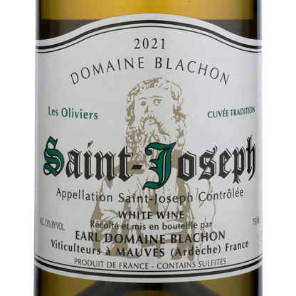 Domaine Blachon Saint Joseph Blanc Les Oliviers Cuvee Tradition 2021 - 750ML - Front Label