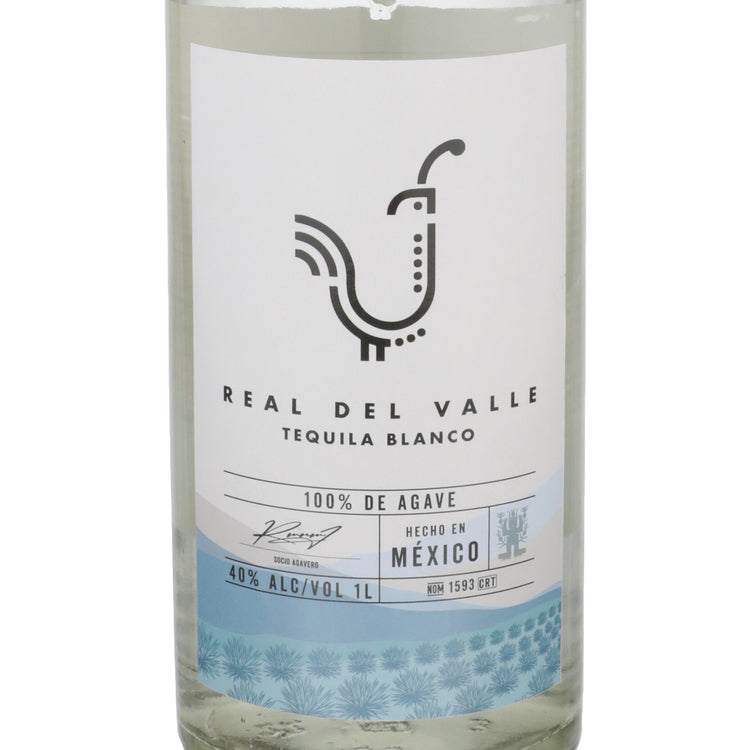 Real Del Valle Tequila Blanco 80 - 1.0L - Front Label