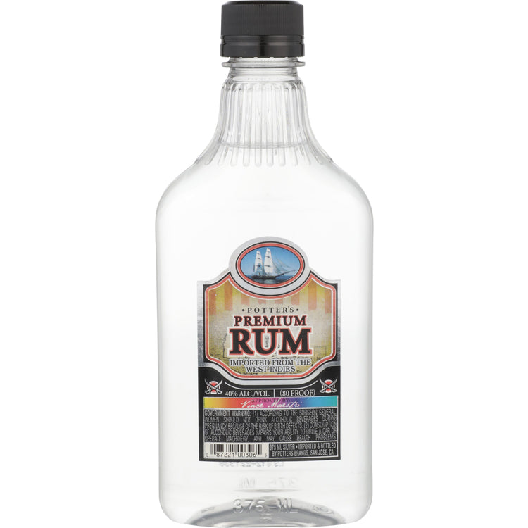 Potter's Light White Rum 80 - 375ML - Front
