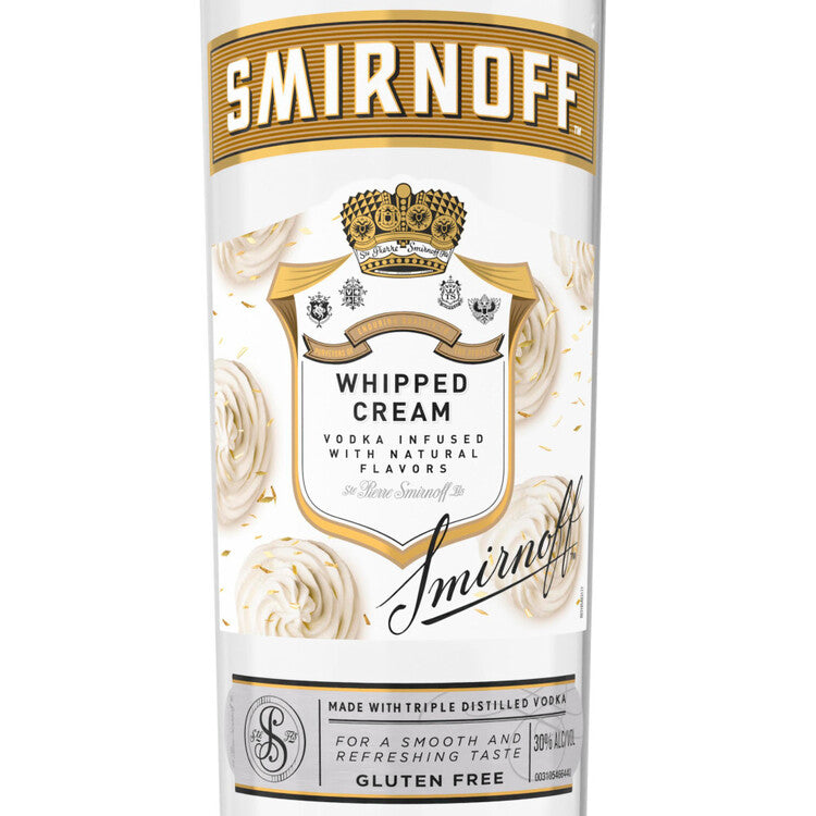 Smirnoff Whipped Cream Flavored Vodka 60 - 750ML - Front Label
