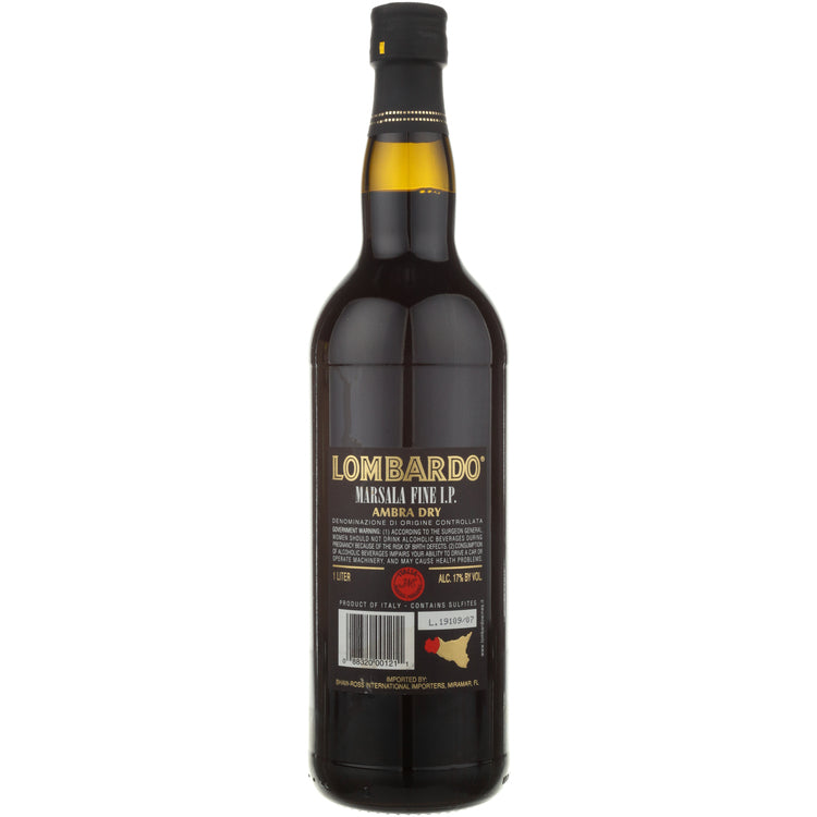 Lombardo Marsala Ambra Dry Fine I.P. - 1.0L - Back
